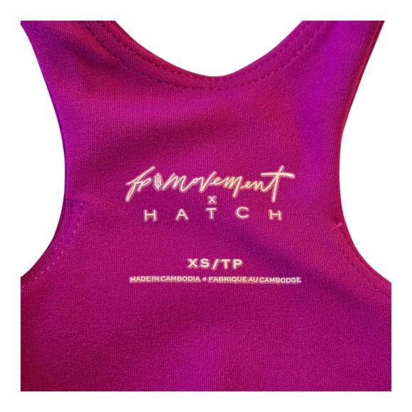 Free People x Hatch Maternity Bra Womens Size XS Fluorescent Berry Square Neck - Picture 3 of 5